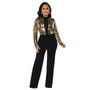 Slim Long Sleeve Sequined Party Fit Jumpsuit