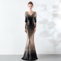 Women's Formal Party Elegant Long Slim Sexy Fishtail Sequins Dress