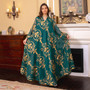 Arabian dubai embroidery mesh dress muslim party dinner fashion evening dress