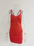 WomenSexy Sleeveless Solid Bodycon Dress