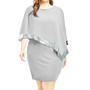 Plus Size Women Irregular Sequin Dress