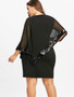 Plus Size Women Irregular Sequin Dress