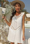 Women V-neck sexy hollow beach dress