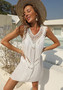 Women V-neck sexy hollow beach dress