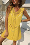 Women V-neck sexy hollow beach dress