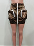 Women's Solid Color Large Pocket Zipper Trend Cargo Style Slim Skirt Short Skirt