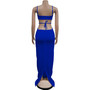 Women's Fashion Solid Color Lace-Up Sleeveless Straps Maxi Dress