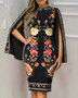 Women Printed Sleeve Dress