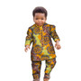 African Ankara Fashion Printed Boys Set Long Sleeve Shirt Pants African Kids Clothes