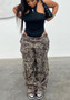 Women Casual Camouflage Print Cargo Pants