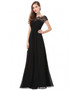 Women Elegant Short Sleeve Lace Bridesmaid Evening Dress