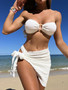 Women Strapless Three-Piece Swimwear