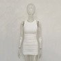 Women Pleated Sleeveless Dress