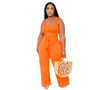 Women Casual Sleeveless Wide Leg Jumpsuit