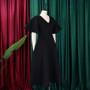 Women's Bell Bottom Sleeve V-Neck Chic Chic Oversized Gown Dress