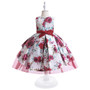 Children's Dresses Puffy Mesh Dress Girls Piano Performance Printed Children's Princess Dress