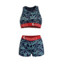 Ladies Spring Summer Style Slim Tank Shorts Printed Two-Piece Set