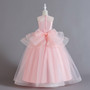 Girls catwalk dress children's long princess dress flower girl costume fluffy mesh dress skirt