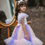 Children's dress skirt sequined flower girl catwalk wedding dress performance clothing girls mesh fluffy princess dress