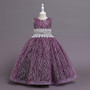 sleeveless children's evening dress girls princess dress flower girl piano costume