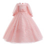 Princess Dress Children's Long Sleeve Tutu Skirt Birthday Party Show Long Dress