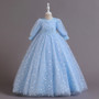 Princess Dress Children's Long Sleeve Tutu Skirt Birthday Party Show Long Dress