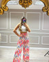 Women's Fashion Print Wide Leg Casual Pants