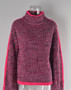 Women'S Winter Sweater Patchwork Mixed Color Knit Pullover Turtleneck Sweater