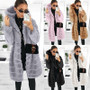 Fur Autumn Winter Faux Fur Long Hooded Fur Coat Women'S Coats