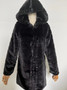 Fur Autumn Winter Faux Fur Long Hooded Fur Coat Women'S Coats