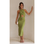 Spring Summer Fit Slit Dress Casual Holidays Women's Sleeveless Dress