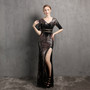 Women Formal Party Halter Neck Slim Elegant Mermaid Evening Dress