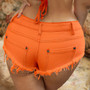 Summer Fashion Sexy Low Ripped Women's Denim Shorts Shorts Denim Pants