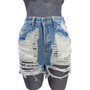 Feminine Denim Shorts Denim High Waist Casual Ripped Summer Jeans