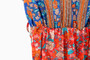 Women's Summer V-Neck Ruffle Sleeve Floral Print Long Dress