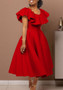 Women's Summer Fashion Chic Ruffle Formal Party Gown Dress