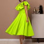 Women's Summer Fashion Chic Ruffle Formal Party Gown Dress