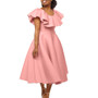 Women's Summer Fashion Chic Ruffle Formal Party Gown Dress