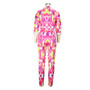 Spring/Summer Knotted Crop Print Turndown Collar Shirt Pants Suit Fall/Winter Women'S Two Piece Set