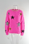 Women Round Neck Stars Long Sleeve Women'S Knitting Shirt Pullover Sweater