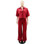 Casual Shirt wide-leg trousers spring and summer two-piece set