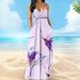 Women's Bohemian Strap Dress Digital Print Holidays Sexy Maxi Dress