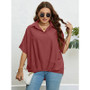 Women's Summer V Neck Slim Fit Half Sleeves Plus Size Top