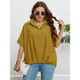 Women's Summer V Neck Slim Fit Half Sleeves Plus Size Top