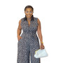 Floral Long Plus Size Jumpsuit with Pockets