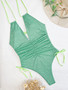 One piece swimsuit Lace-Up bikini swimwear