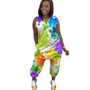 Plus Size Tie Dye Jumpsuit