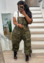 Casual Women's Loose Camo Cargo Jumpsuit Overalls