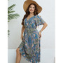 Summer v-neck Slim Waist fashion Slim Fit dress for women