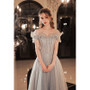 Off Shoulder Evening Dress Bridesmaid Dress French Chic Dress